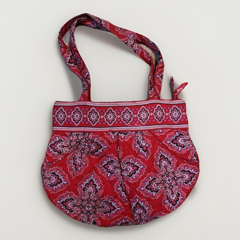 Vera Bradley Frankly Scarlet Red Morgan Tote Shoulder Bag Paisley